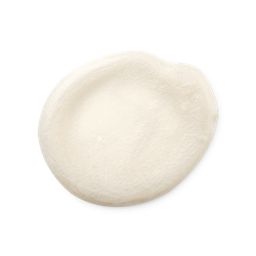 A swatch of light, smooth, light cream coloured Veganese conditioner.